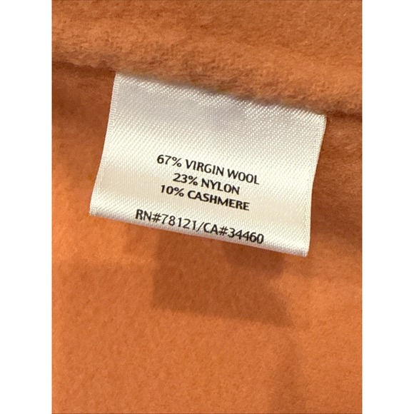 Eileen Fisher Jacket Womens PM Peach Open Front Blazer Wool Cashmere Blend EUC - Picture 6 of 9